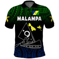 Malampa Province Polo Shirt Native Canoe Mix Vanuatu Pig Tusk Black Version LT14 Adult Black - Polynesian Pride