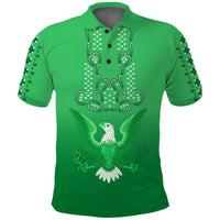 Philippines Polo Shirt Sun Filipino Green Barong LT13 Green - Polynesian Pride