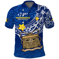 Custom Tokelau Polo Shirt National Badge Polynesian Happy 74th Independence Anniversary LT14 - Polynesian Pride