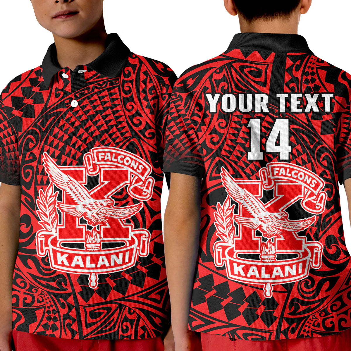 (Custom Text and Number) Hawaii Polo Shirt Kalani High School Tribal Kakau LT14 - Polynesian Pride