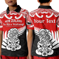 Custom Waitangi Day Polo Shirt Tino Rangatiratanga Flag With Tiki Maori Fern LT14 - Polynesian Pride