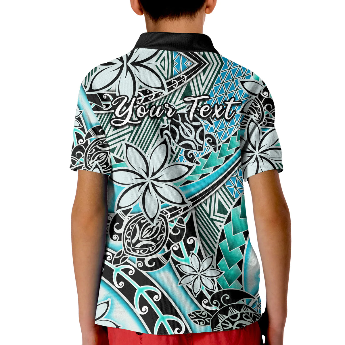 Custom Hawaii Polo Shirt Tribal Plumeria With Polynesian Turtle Ver.04 LT14 - Polynesian Pride