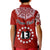 (Custom Text and Number) Rarotonga Cook Islands Polo Shirt Turtle and Map Style Red LT13 - Polynesian Pride