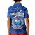 Samoa Rugby Polo Shirt KID Manu Samoa Polynesian Hibiscus Blue Style LT14 - Polynesian Pride