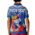 (Custom Personalised) Guam Chamorro Polo Shirt KID Guaman Latte Stone Tropical Flowers Blue Version LT14 - Polynesian Pride