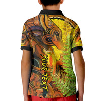 (Custom Personalised) Hei Tiki Maori Polo Shirt KID Fern Aotearoa Ta Moko Sun LT13 - Polynesian Pride
