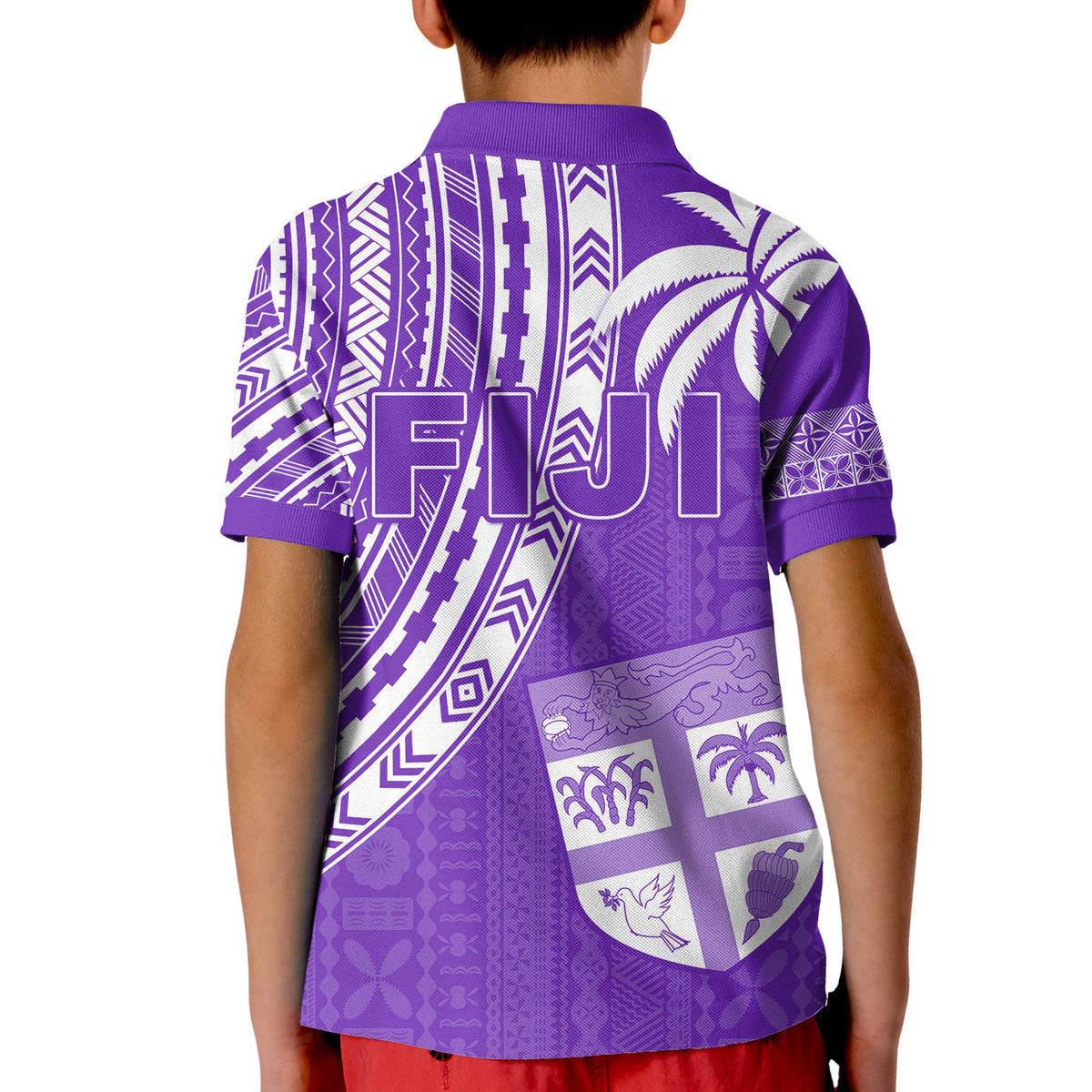 Fiji Rugby Sevens Polo Shirt Fijian 7s Tapa Polynesian Purple LT13 - Polynesian Pride