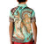 Hawaii Polo Shirt Polynesian Shark and Sea Turtle Dreamy Turquoise Artsy LT14 - Polynesian Pride