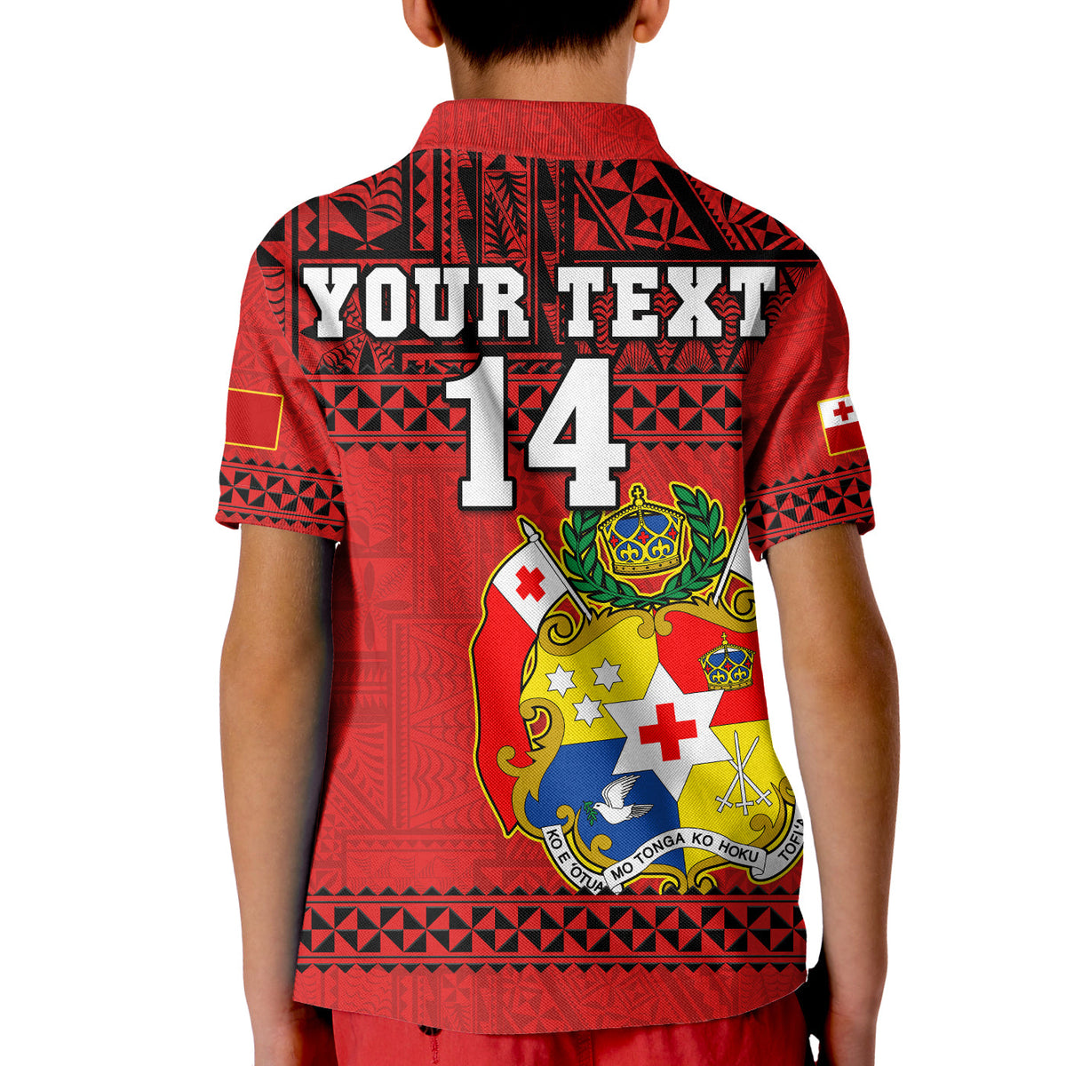 (Custom Text and Number) Tonga Rugby Polo Shirt Mate Maa Tonga Pacific Ngatu Black LT14 - Polynesian Pride