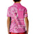 (Custom Personalised) Tonga Breast Cancer Polo Shirt KID Tongan Ngatu Pattern No One Fights Alone LT14 - Polynesian Pride