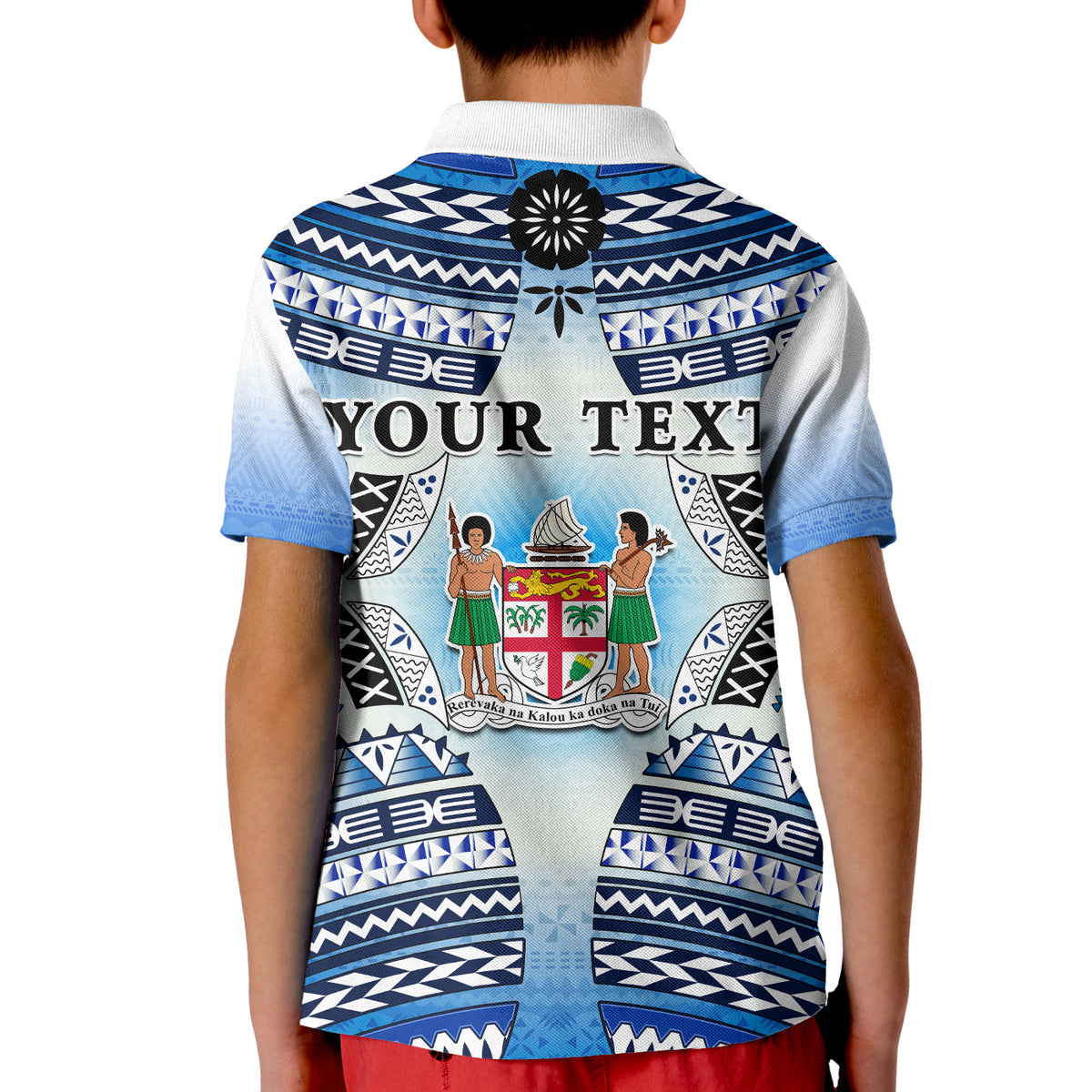 Custom Text and Number Fiji Polo Shirt Kaiviti Fijian Special Tapa Pattern LT14 - Polynesian Pride