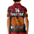 (Custom Text And Number) Papua New Guinea Rugby Polo Shirt KID PNG Kumuls Bird Of Paradise Black LT14 - Polynesian Pride