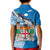 Fiji Polo Shirt Vitian Drua Mix Tagimaucia Flower Blue Style LT14 - Polynesian Pride