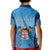 (Custom Personalised) Fiji University Polo Shirt KID National Fijian Tapa Pattern Blue LT14 - Polynesian Pride