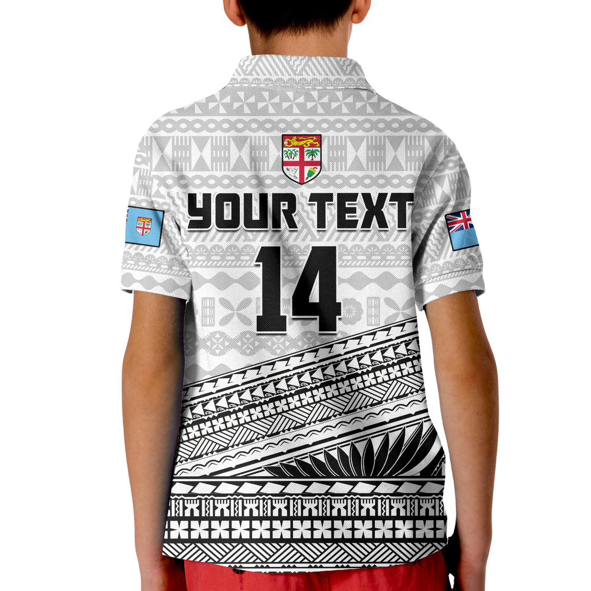 (Custom Text and Number) Fiji Sevens Rugby Polo Shirt Fijian 7s Tapa Polynesian Art LT14 - Polynesian Pride