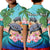 Custom Polynesian Turtle Coconut Tree and Orchids Polo Shirt LT14 Kid Blue - Polynesian Pride