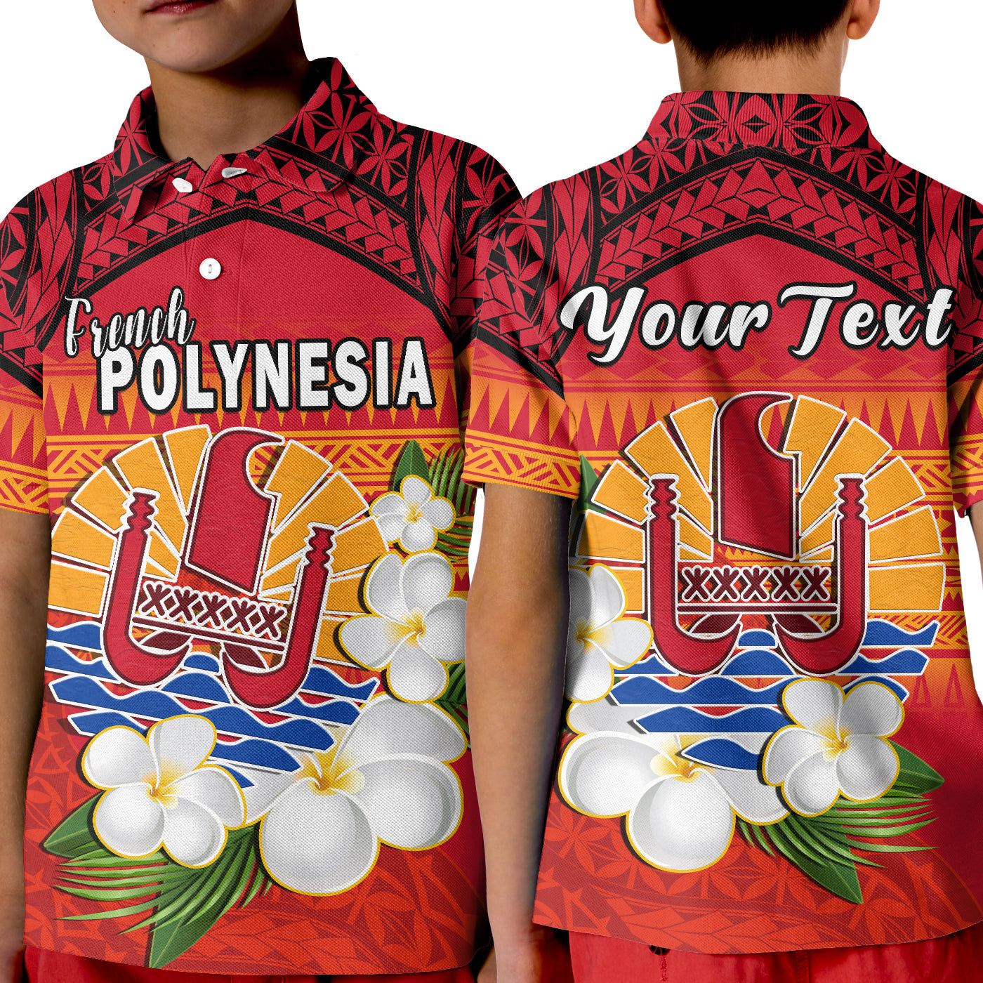 (Custom Personalised) French Polynesia Polo Shirt KID Happy Internal Autonomy Day Special Version LT14 Kid Red - Polynesian Pride