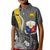 (Custom Personalised) Philippines Sampaguita Polo Shirt KID Simple Polynesian Sun Filipino LT13 Kid Black - Polynesian Pride