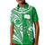 (Custom Text and Number) Rarotonga Cook Islands Polo Shirt Turtle and Map Style Green LT13 - Polynesian Pride