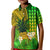 Hawaii Pineapple Polo Shirt KID Plumeria Frangipani Mix Tribal Pattern LT13 Kid Green - Polynesian Pride