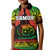 Samoa Rugby Polo Shirt Teuila Torch Ginger Gradient Style LT14 Kid Black - Polynesian Pride
