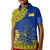 (Custom Personalised) Niue Hiapo Polo Shirt KID Rock of Polynesia Tapa Niuean Crab Happy Day LT13 - Polynesian Pride