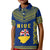 Niue Polo Shirt Happy Constitution Day Niuean Hiapo Crab With Map LT14 - Polynesian Pride