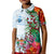 Fiji Polo Shirt Proud Fijian Tapa mix Tagimoucia Flowers LT13 - Polynesian Pride