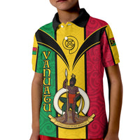 Vanuatu Polo Shirt KID Pig Tusk Polynesian LT13 Kid Yellow - Polynesian Pride