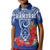 Custom Guam Chamorro Polo Shirt Guaman Latte Stone Tropical Flowers Blue Version LT14 Kid Blue - Polynesian Pride