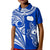 Rarotonga Cook Islands Polo Shirt Turtle and Map Style Blue LT13 - Polynesian Pride