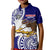 American Samoa Polo Shirt Independence Day Polynesian Special Version LT14 Kid Blue - Polynesian Pride