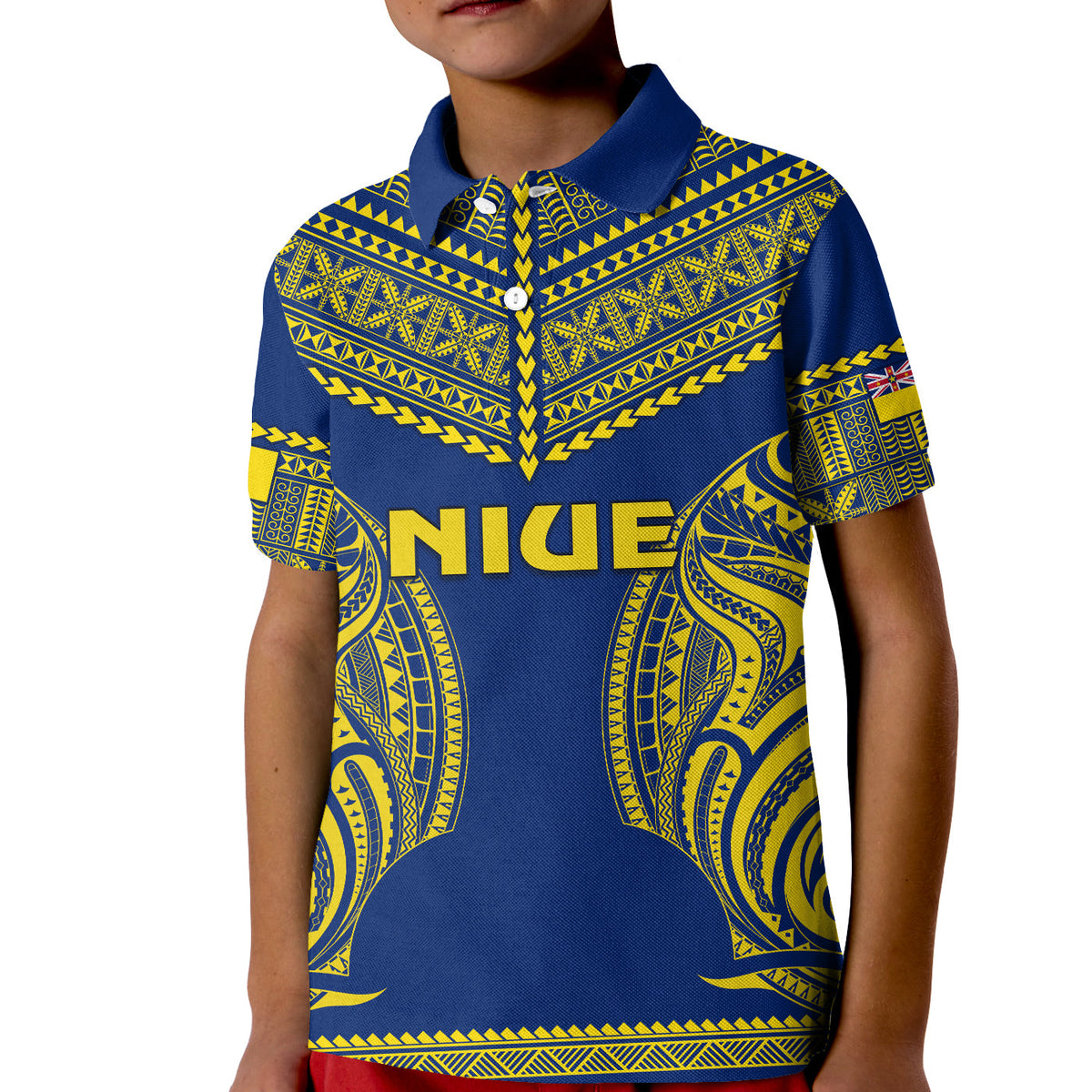 (Custom Personalised) Niue Polo Shirt KID Hiapo Mix Polynesian Happy Constitution Day LT14 - Polynesian Pride