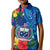 Custom Samoa Polo Shirt Coat Of Arms Mix Tropical Flowers LT14 - Polynesian Pride