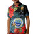Federated States of Micronesia Polo Shirt KID Hibiscus Flowers FSM Seal Polynesian LT14 Kid Black - Polynesian Pride