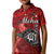 Custom The Shaka Hawaii Polo Shirt Tropical Flowers Red Version LT13 - Polynesian Pride