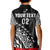 (Custom Text and Number) Fiji Rugby Polo Shirt Fijian Cibi Dance Tapa Pattern Black LT14 - Polynesian Pride