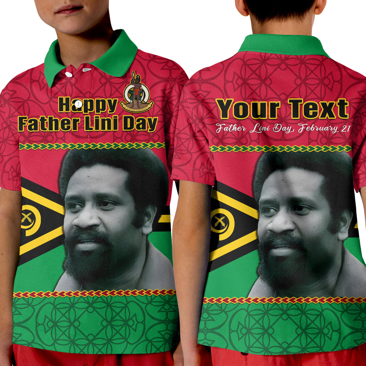 Custom Vanuatu Polo Shirt Vanuatuan Flag Sand Drawing Happy Father Lini Day LT14 - Polynesian Pride