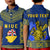 (Custom Personalised) Niue Polo Shirt KID Happy Constitution Day Niuean Hiapo Crab With Map LT14 Kid Blue - Polynesian Pride