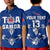 Custom Personalise Text and Number Toa Samoa Rugby Polo Shirt Siamupini Proud Blue LT13 - Polynesian Pride