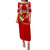 (Custom Text And Number) Tonga Rugby Puletaha Dress Mate Maa Tonga Pacific Tongan Ngatu LT14 Red - Polynesian Pride