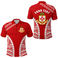 Custom Kolisi Tonga Polo Shirt LT13 Unisex Red - Polynesian Pride