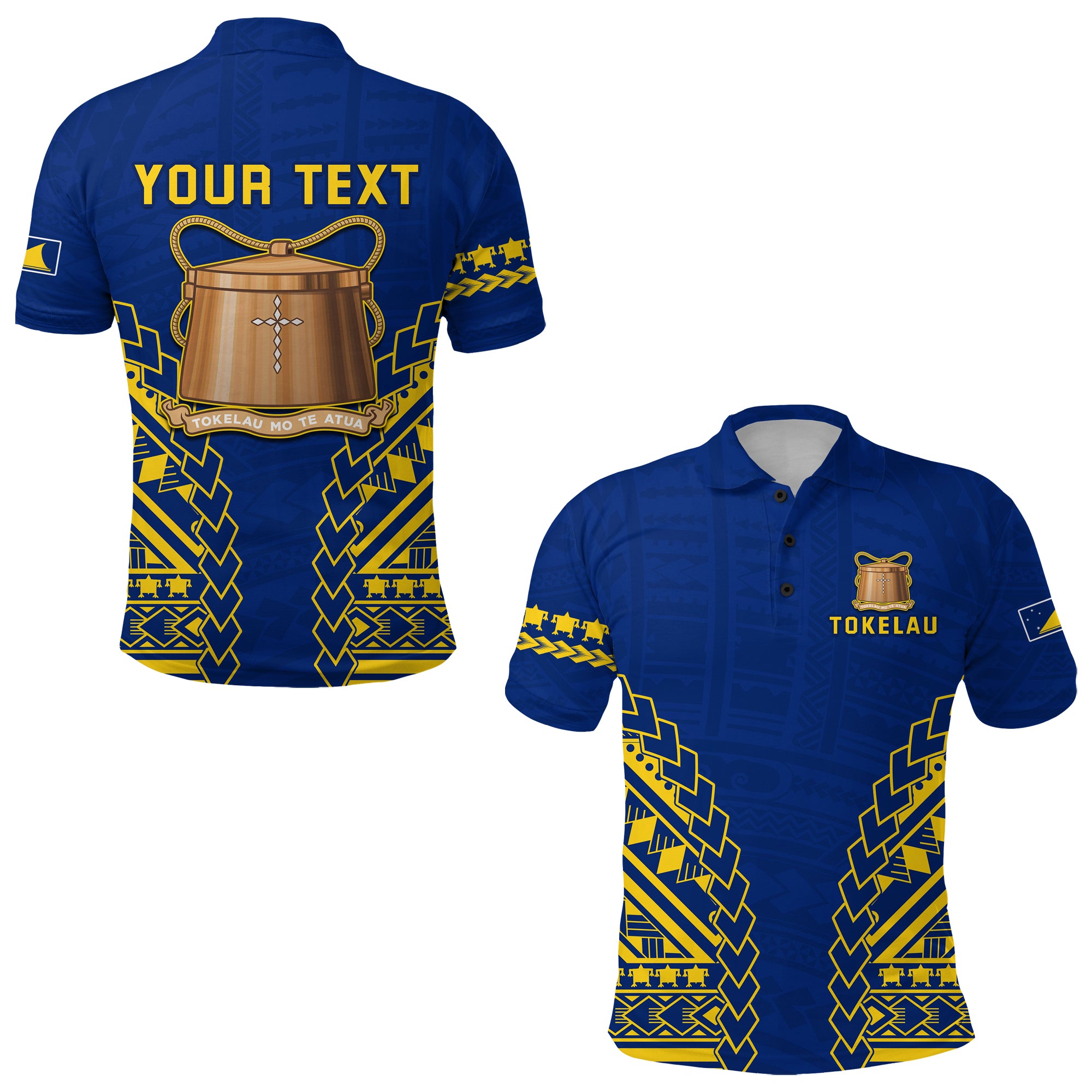 Custom Tokelau Polynesian Polo Shirt LT13 Unisex Blue - Polynesian Pride