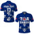 Custom Personalise Text and Number Toa Samoa Rugby Polo Shirt Siamupini Proud Blue LT13 Blue - Polynesian Pride