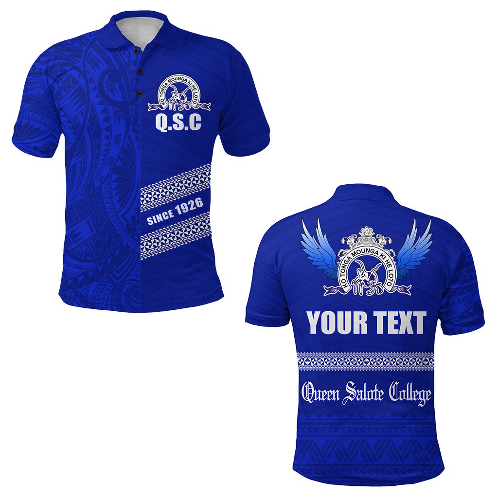 Custom Queen Salote Polo Shirt Tonga College Unisex Blue - Polynesian Pride