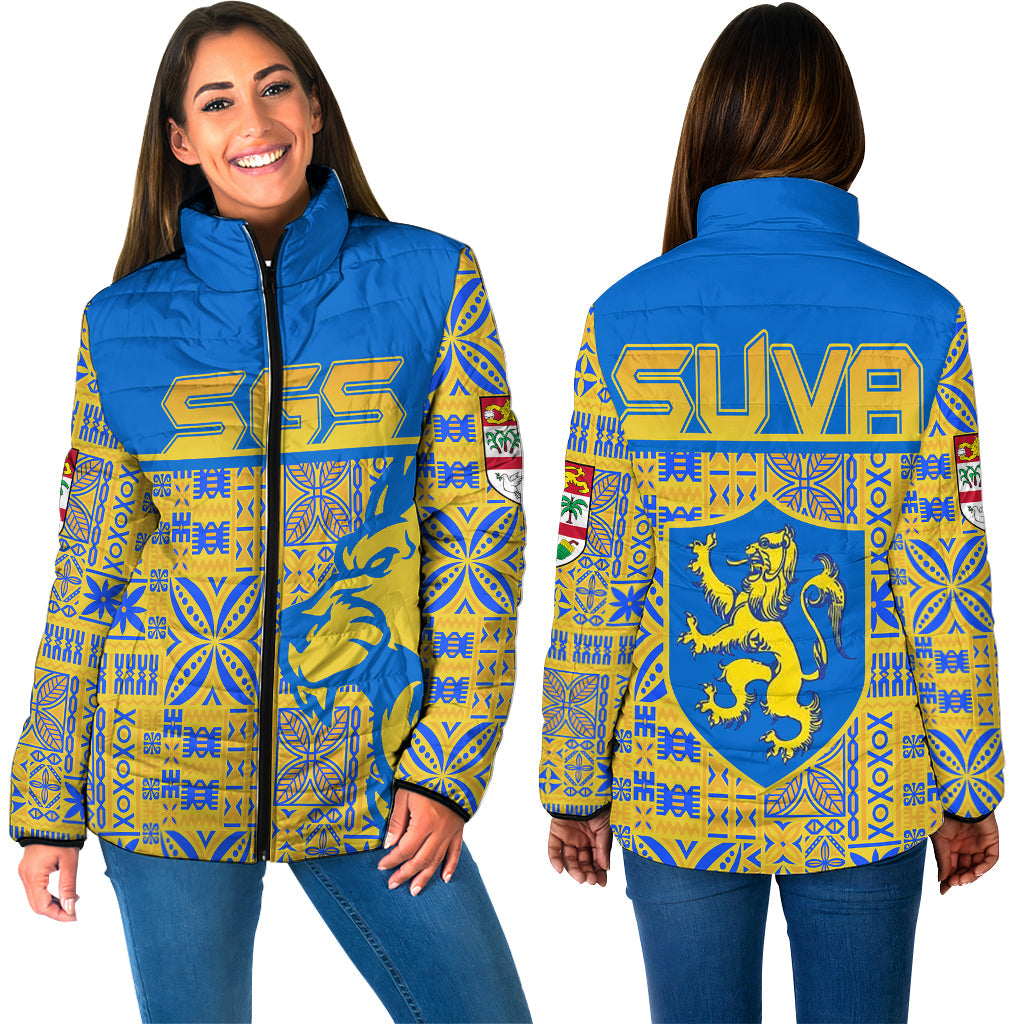 Suva Grammar School Padded Jackets LT10 Unisex Blue - Polynesian Pride