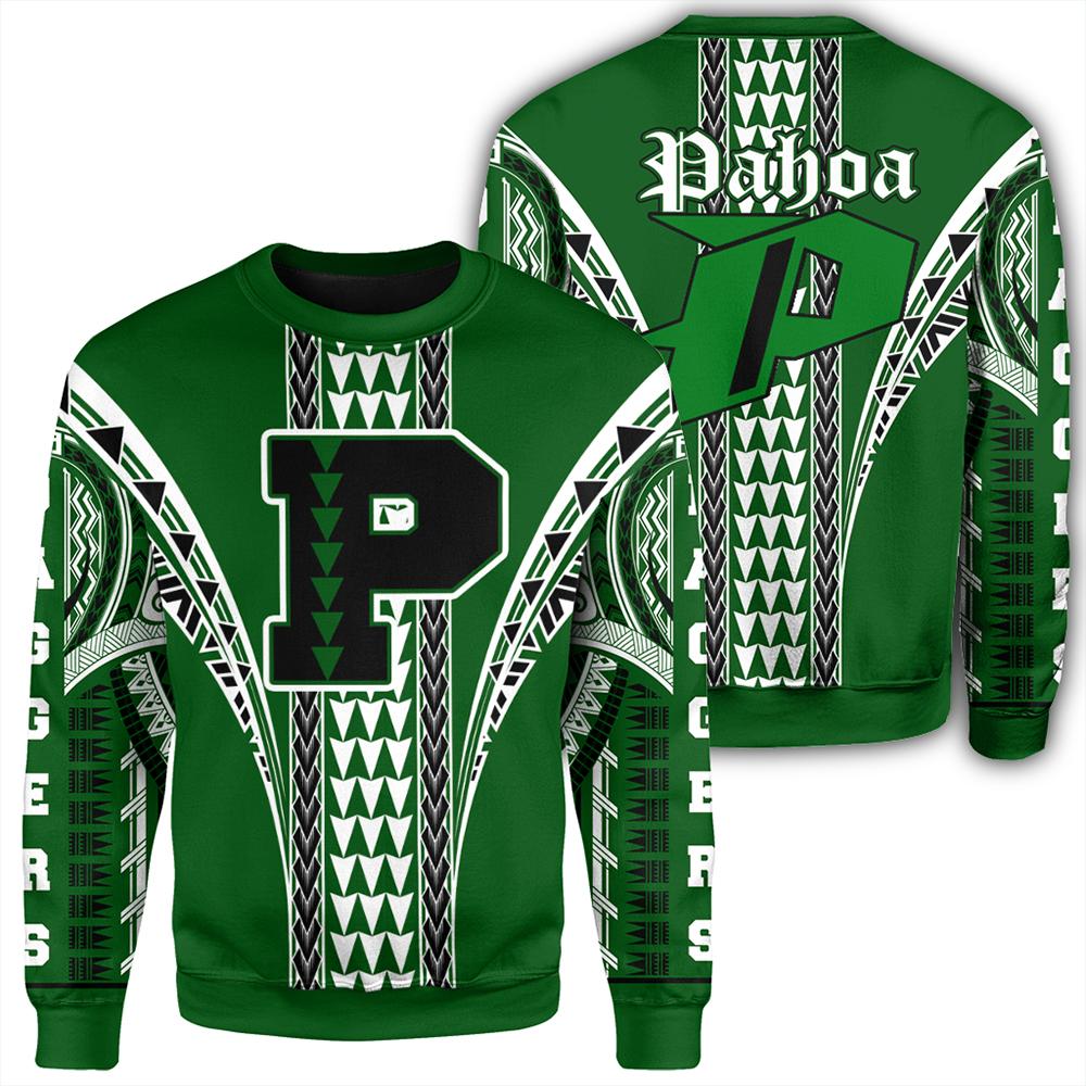 Hawaii - Pahoa High Sweatshirt - AH Unisex Green - Polynesian Pride