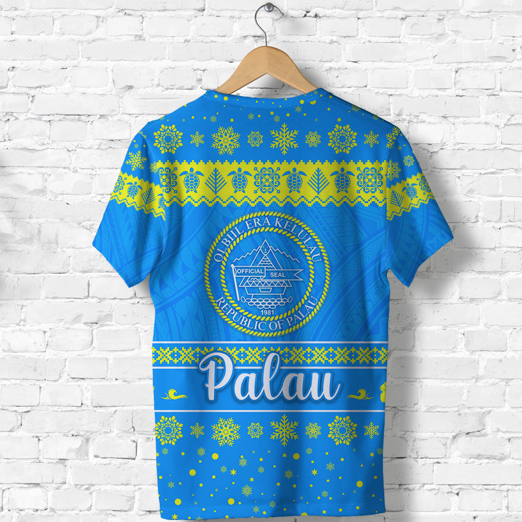 Palau Christmas T Shirt Simple Style LT8 - Polynesian Pride