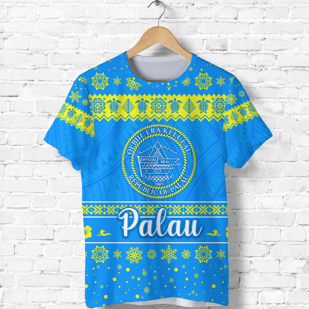 Palau Christmas T Shirt Simple Style LT8 - Polynesian Pride