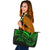 Palau Leather Tote - Green Color Cross Style Black - Polynesian Pride